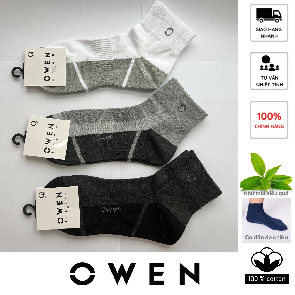Tất nam cao cấp OWEN dáng thể thao - 100% cotton