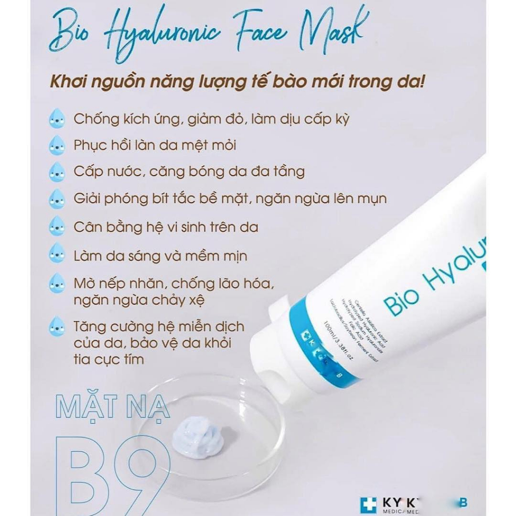 Mask KyungLab Chính Hãng, Mặt Nạ B9 Bio Hyaluronic 100ml Phục Hồi Tái Tạo Da  100ml