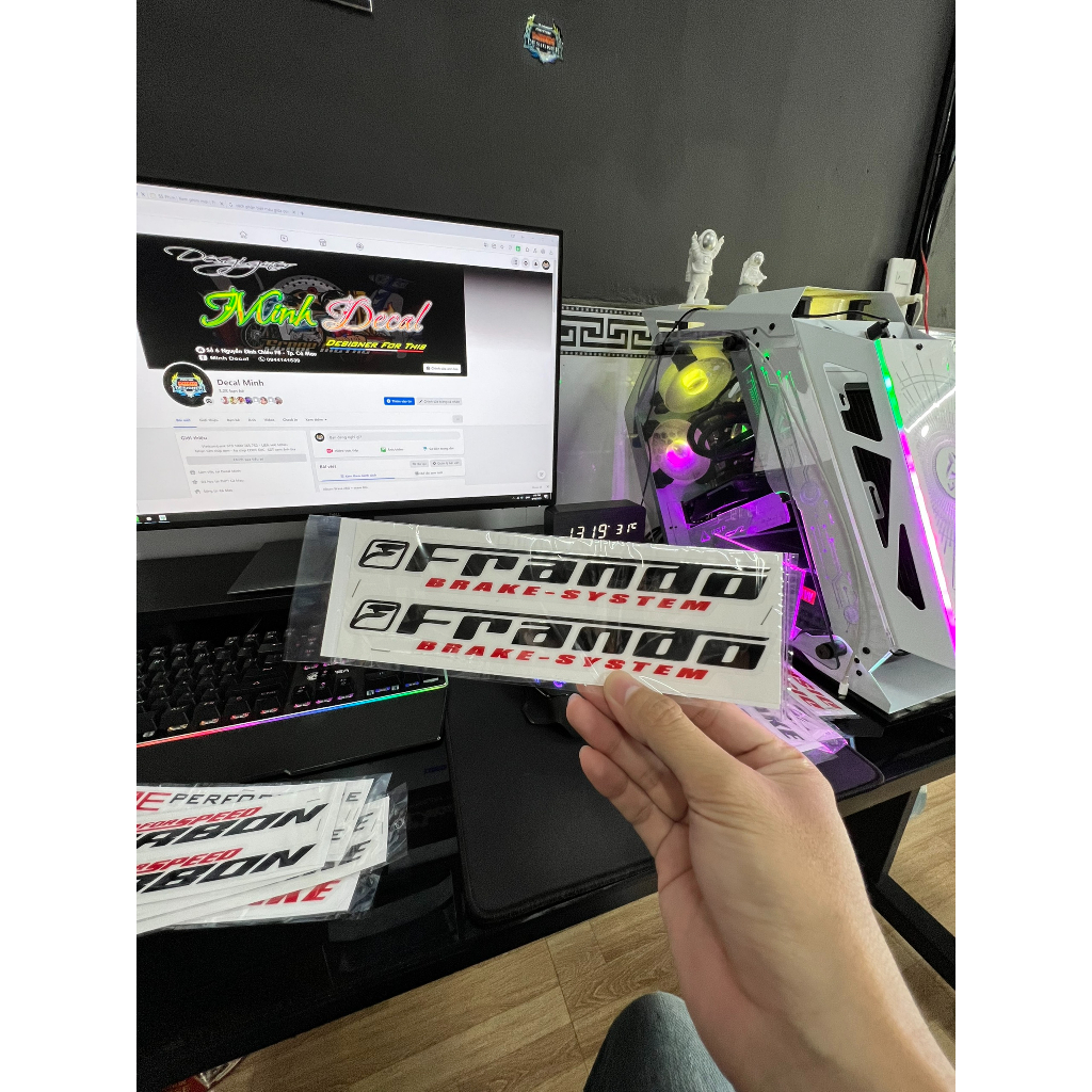TEM DÁN PHUỘC XE MÁY - CẮT GHÉP SẲN- CHUẨN KHUNG