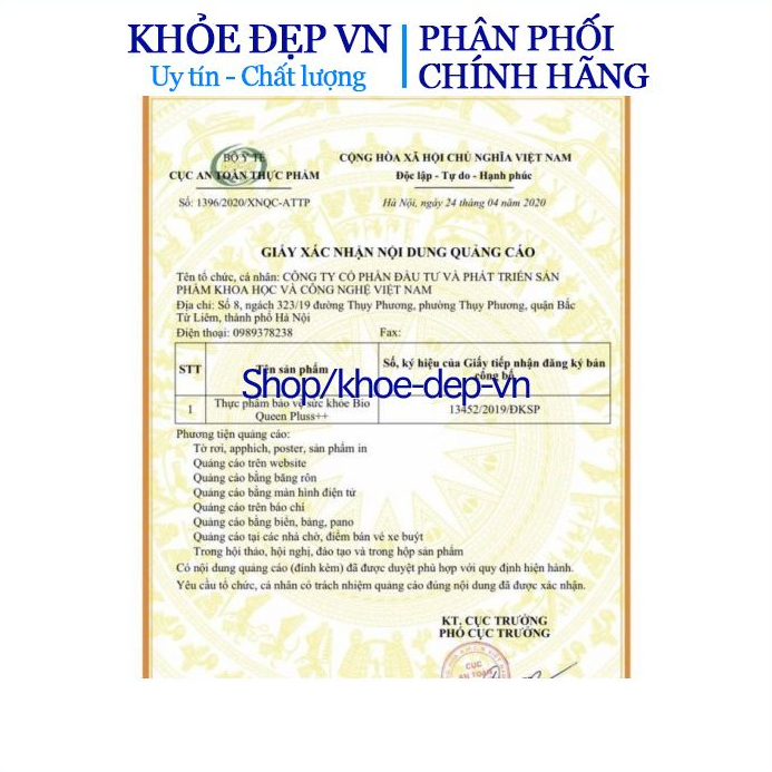 Viên uống đẹp da Sâm tố nữ Bio Queen Pluss trắng da giảm lão hóa , ngừa nám tàn nhang hộp 30 viên