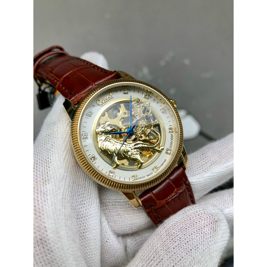 ĐỒNG HỒ NAM CƠ TEVISE T820B DÂY DA CHÍNH HÃNG MÁY TỐT