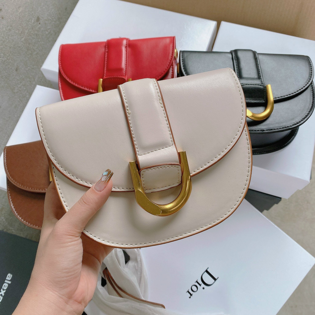 Túi Xách Nữ Cnk Bầu Móng Ngựa Kẹp Nách Đeo Chéo Size 18Cm