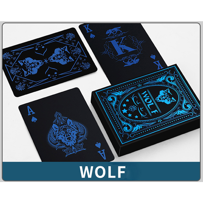 BN 45, Bộ bài tây nhựa WOLF độc lạ cao cấp bền đẹp chống nước 100% nhựa