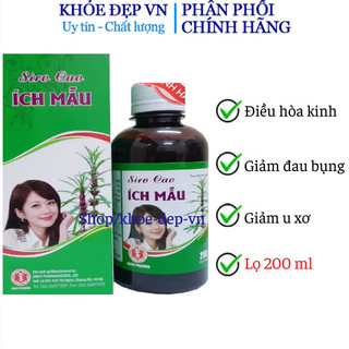 Chuẩn BYT - Siro cao ích mẫu -bổ huyết điều kinh chai 200ml