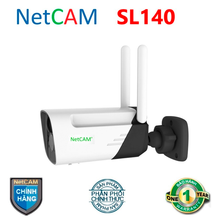Camera WiFi Năng Lượng Mặt Trời NetCAM SL140, Góc Quan Sát 160º, Độ phân giải 3.0MP - Hãng phân phối chính thức