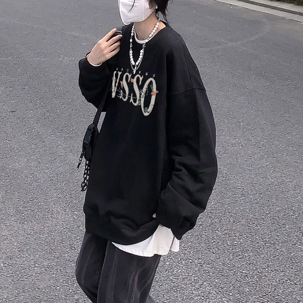 FOCUS Áo khoác local brand vintage đen bigsize fashion áo nỉ dài tay unisex ulzzang 100%cotton