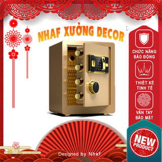 Tủ Két Sắt Gia Đình NhaF Khoá Vân Tay An Toàn Chống Cháy, Chịu Được Tác Động Mạnh - Kích Thước 45*38*32 cm
