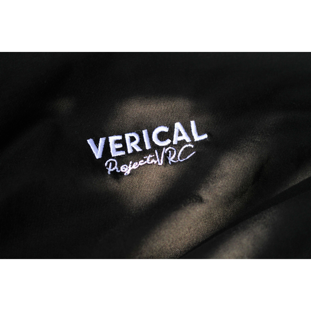 Áo thun Unisex Verical Basic Tee Black phông trơn nam nữ tay lỡ oversize form rộng màu đen