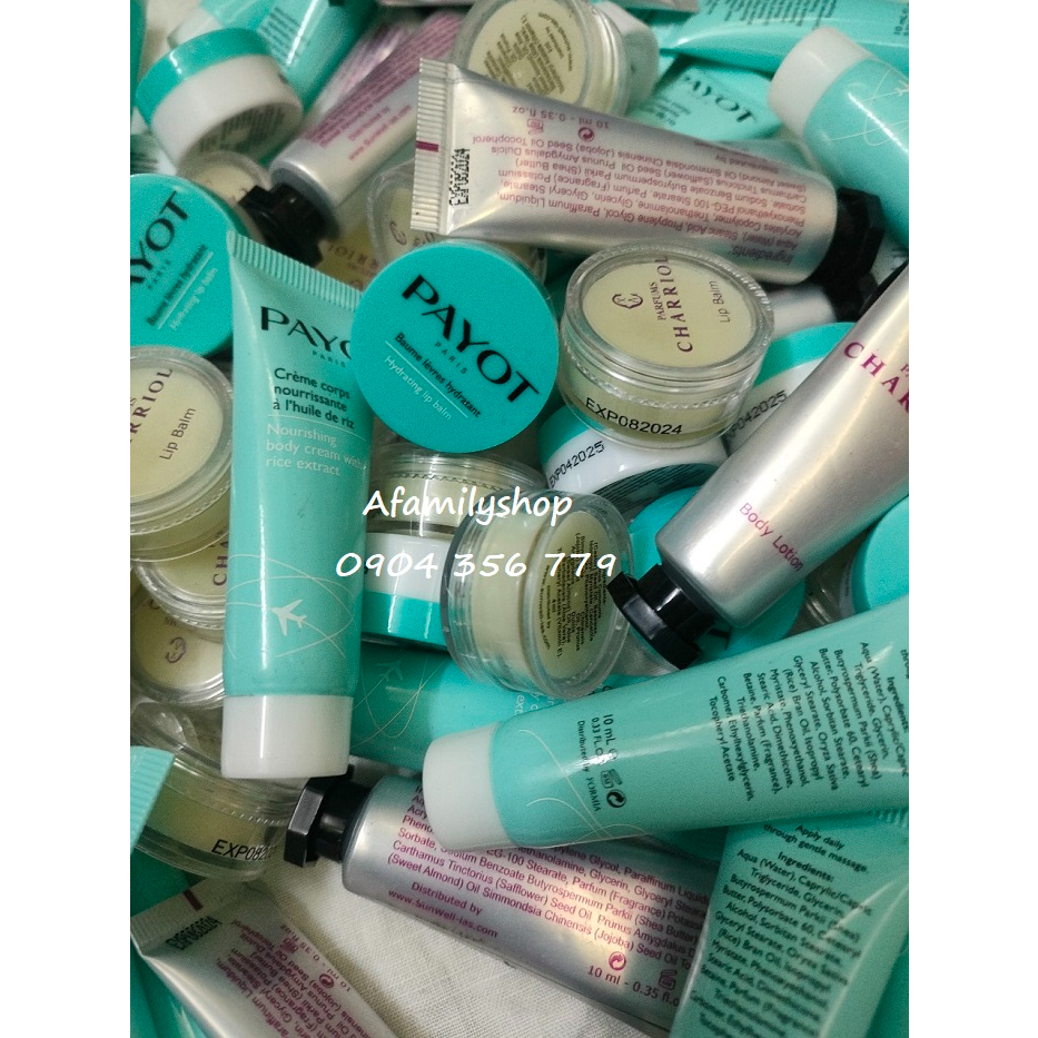 Combo 10 / 3 cặp dưỡng môi + dưỡng thể Parfums Charriol/Payot Paris