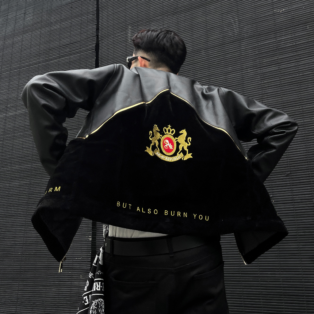 Áo khoác Da Cigarette đen - Black Cigarette Leather Jacket