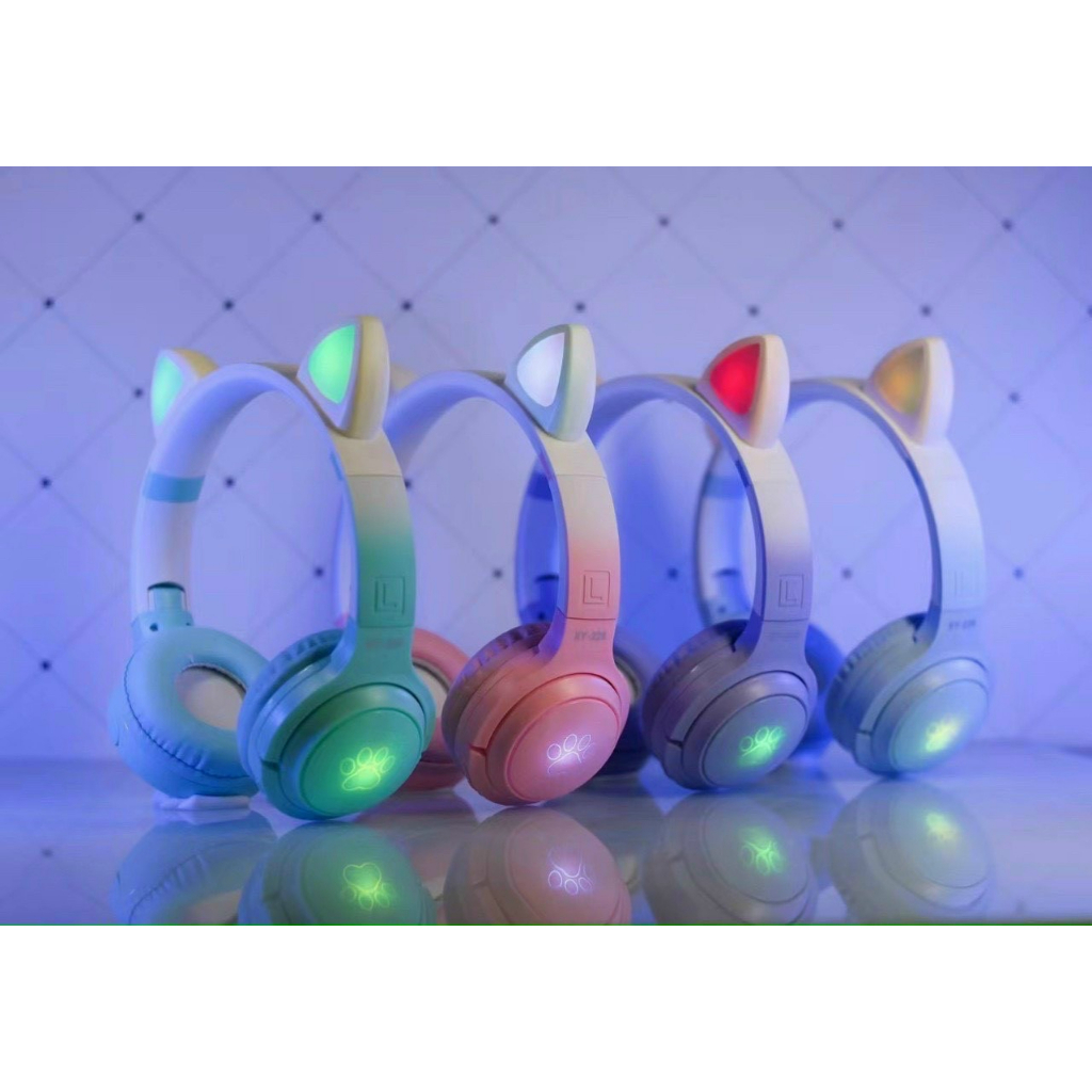 TAI NGHE MÈO XY-226 BLUETOOTH CATEAR ĐÈN LED  hàng chính hãng