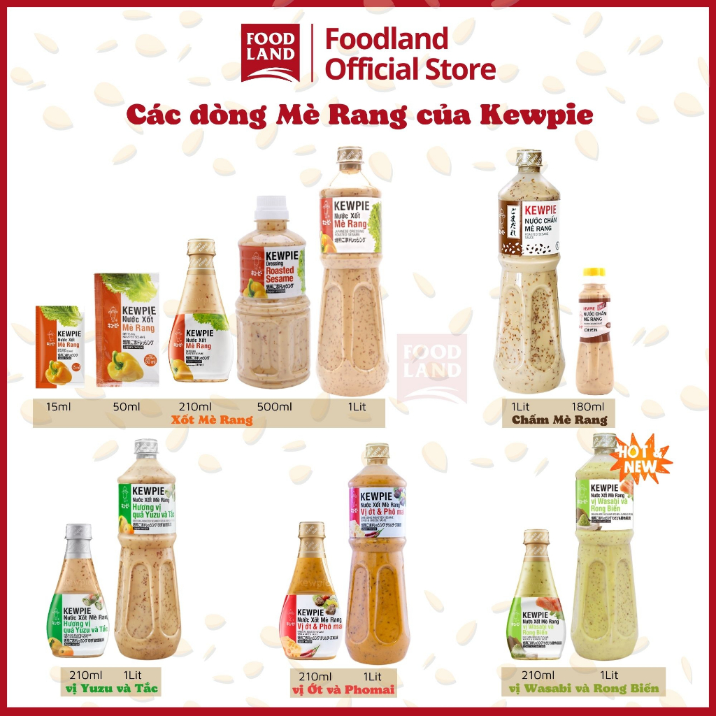 Nước chấm thịt nướng trộn salad - Nước chấm mè rang Kewpie - Foodland