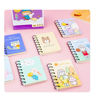 Sổ lò xo mini dễ thương, sổ tay ghi chép A7