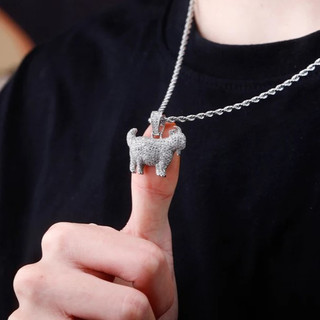 Dây chuyền mặt con dê đính đá CZ dây chuyền mạ vàng 18k G.O.A.T