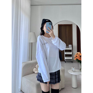 Áo thun nữ form rộng Guguno cotton cổ tròn in basic