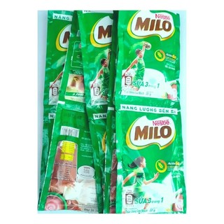 Dây 10 gói bột Milo lúa mạch 22 g