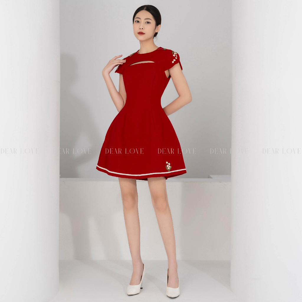 Đầm Nữ Đính Hoa Nữ Tính Dear Love | Flora Dress