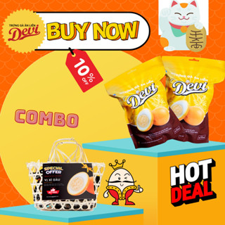 Combo trứng gà ăn liền Devi vị thường, xì dầu ( 2 túi 10 thường, 1 giỏ xì dầu 10 quả)