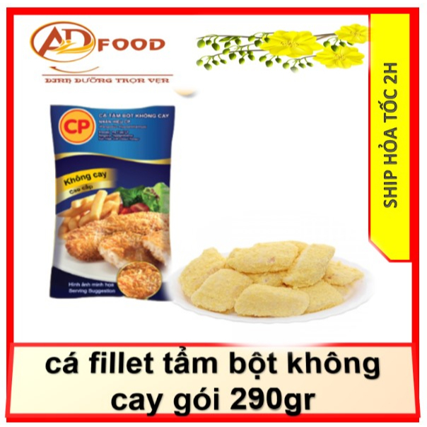 cá fillet tẩm bột không cay gói 290gr thơm ngon
