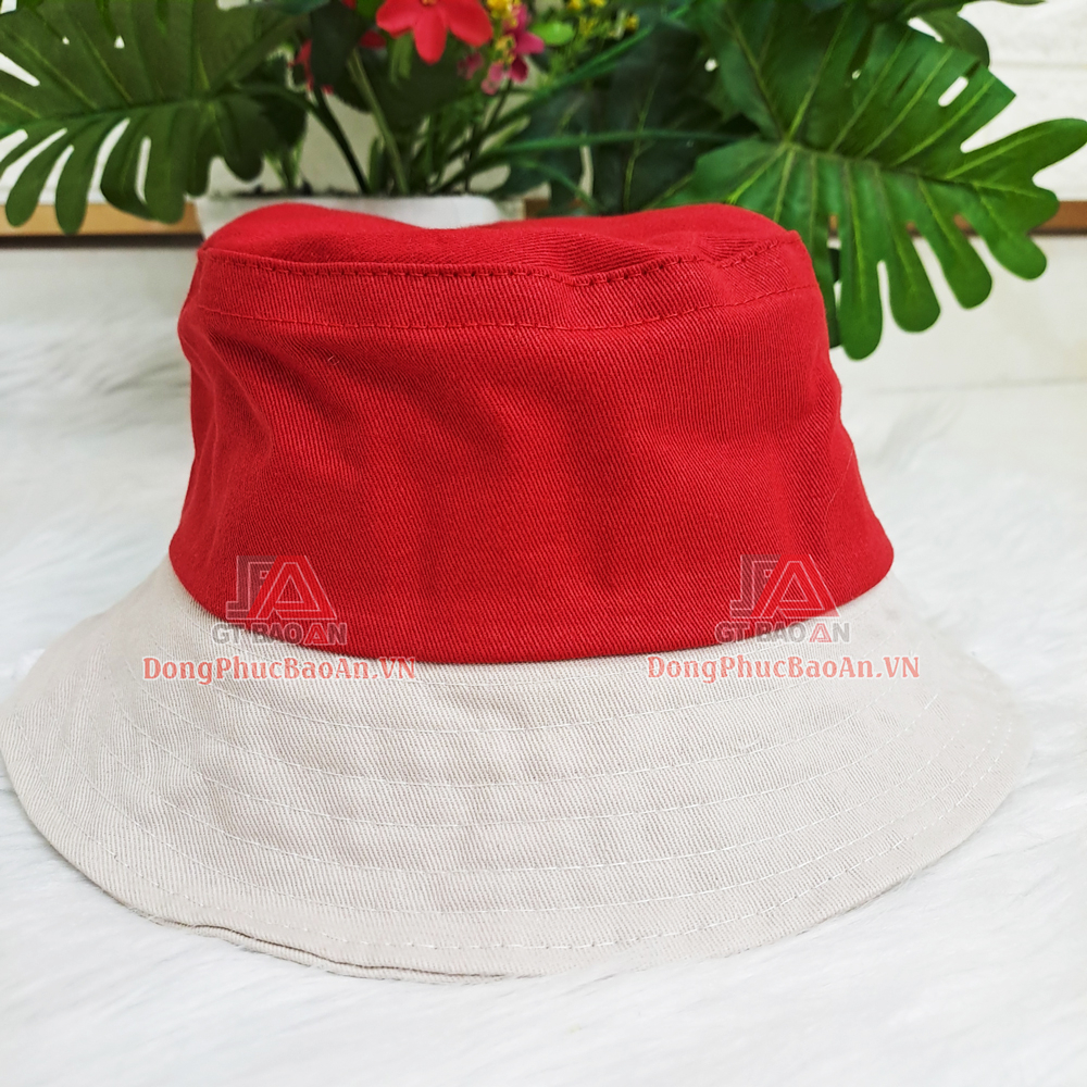 Nón tai bèo trơn cho bé MẦM NON, TIỂU HỌC -  Nón có dây tăng đơ vải KAKI COTTON 100% cao cấp