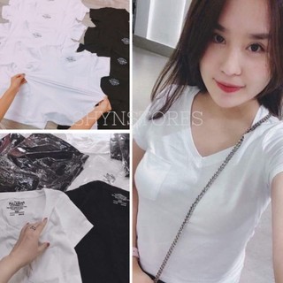 [ ảnh thật ] Áo Thun cổ tim crt siêu hót cập bến
