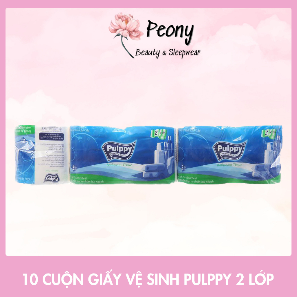 10 CUỘN GIẤY VỆ SINH PULPPY