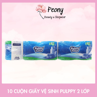 10 CUỘN GIẤY VỆ SINH PULPPY