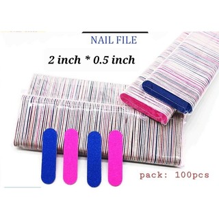 Dũa móng tay, dũa mini, dũa mini nail box, combo 100 dũa móng tay