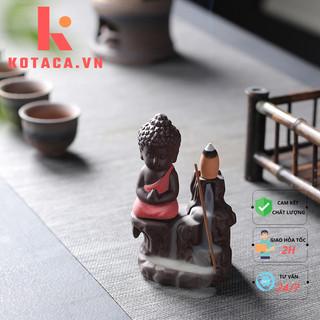 Thác khói trầm Phật toạ bên suối tặng 10 nụ trầm, Thác đốt trầm, xông trầm khói ngược