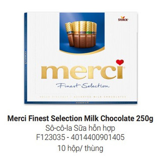 Kẹo Sô cô la ( Chocolate ) Storck merci Petits 250gr