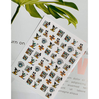 Sticker dán móng Thương Hiệu, Nơ, chữ