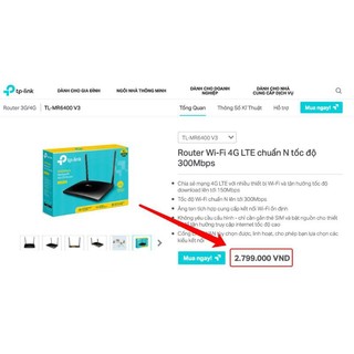 Modem phát wifi từ sim 4G Tp-link MR-6400