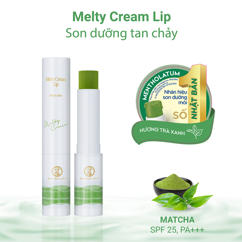 Son dưỡng môi tan chảy Rohto Mentholatum Melty Cream Lip SPF25 PA+++ 2.4g