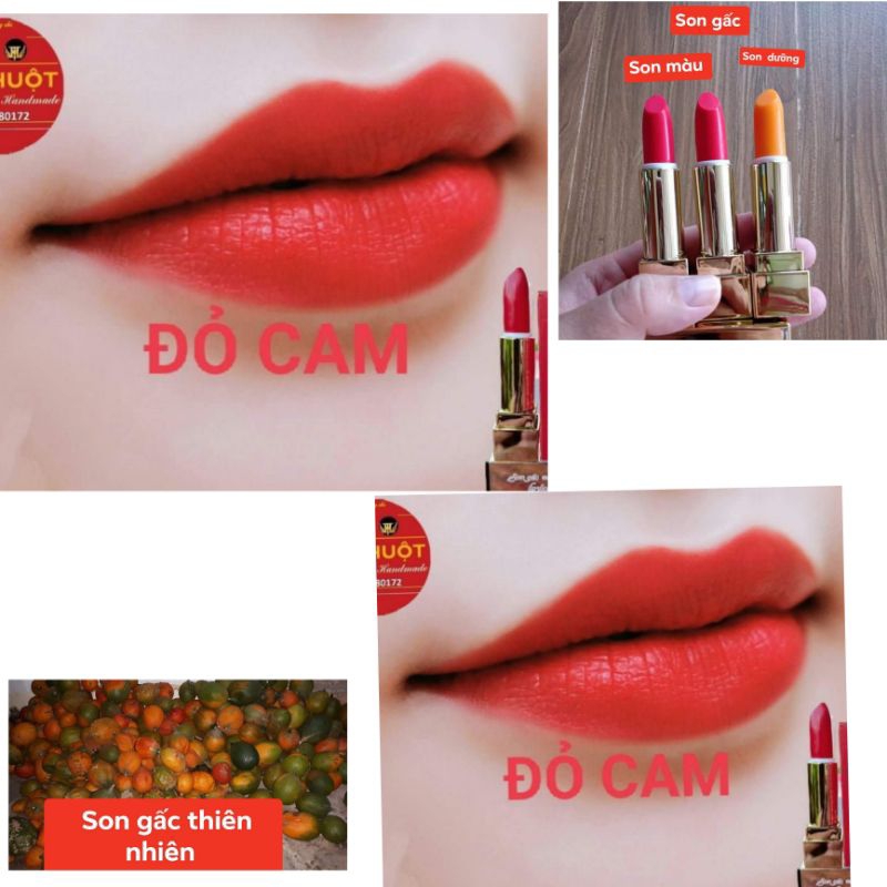 Son gấc màu đỏ cam sx Việt Nam . chếch mã vạch thoải mái