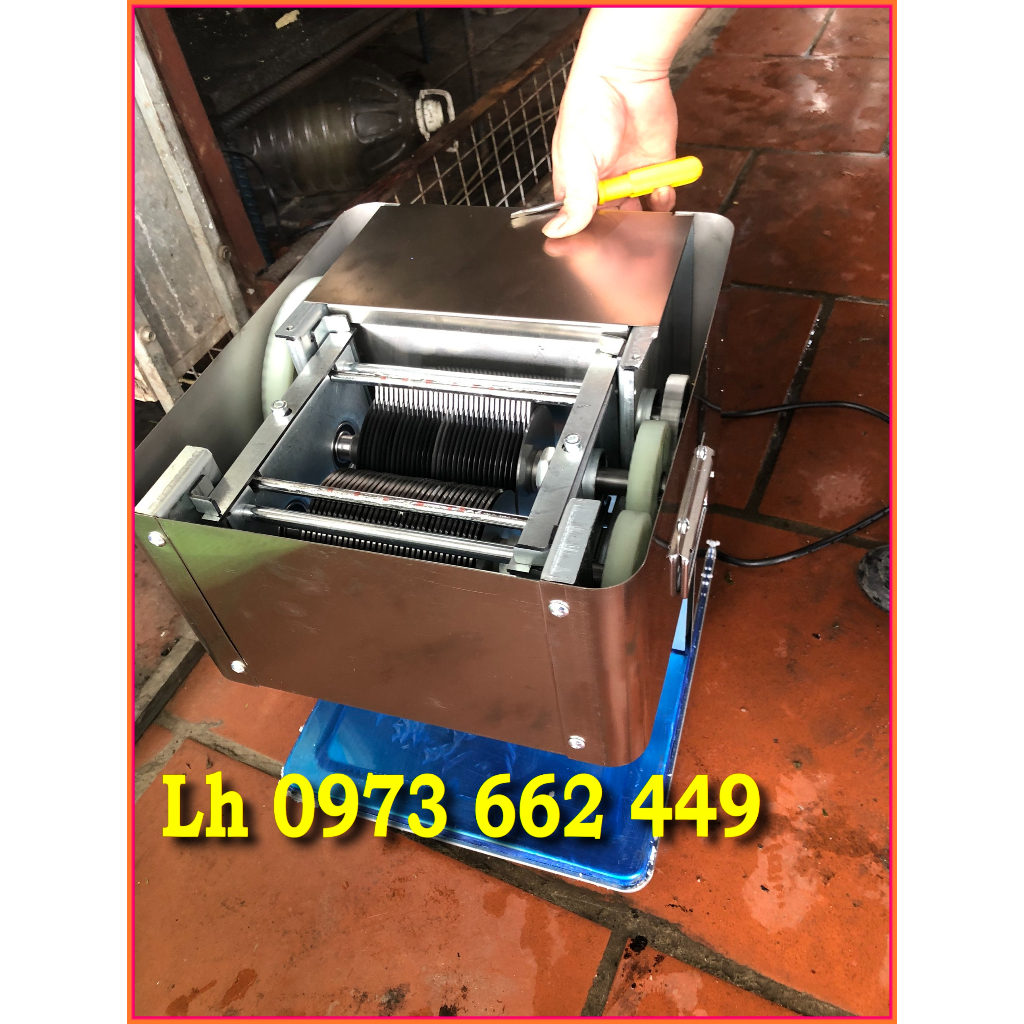 Máy thái bì, lỗ tai heo, thái mỡ, thịt siêu nhanh dao tháo rời, thay nhiều cỡ dao