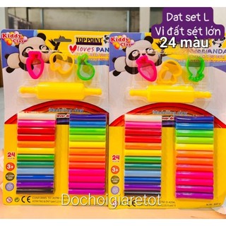 Đồ Chơi Đất Nặn Màu 24 Màu Neon Cho Bé Yêu Vừa Học Vừa Chơi