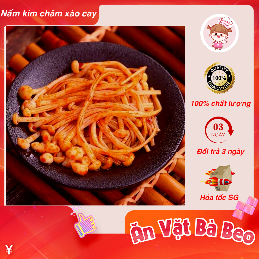 Nấm Kim Châm Sốt Cay Siêu Ngon ⭐ Ăn vặt Bà Beo ✅