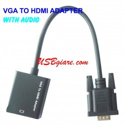  BỘ CÁP CHUYỂN ĐỔI TÍN HIỆU VGA SANG HDMI - PC TO TV WITH AUDIO - VH05 