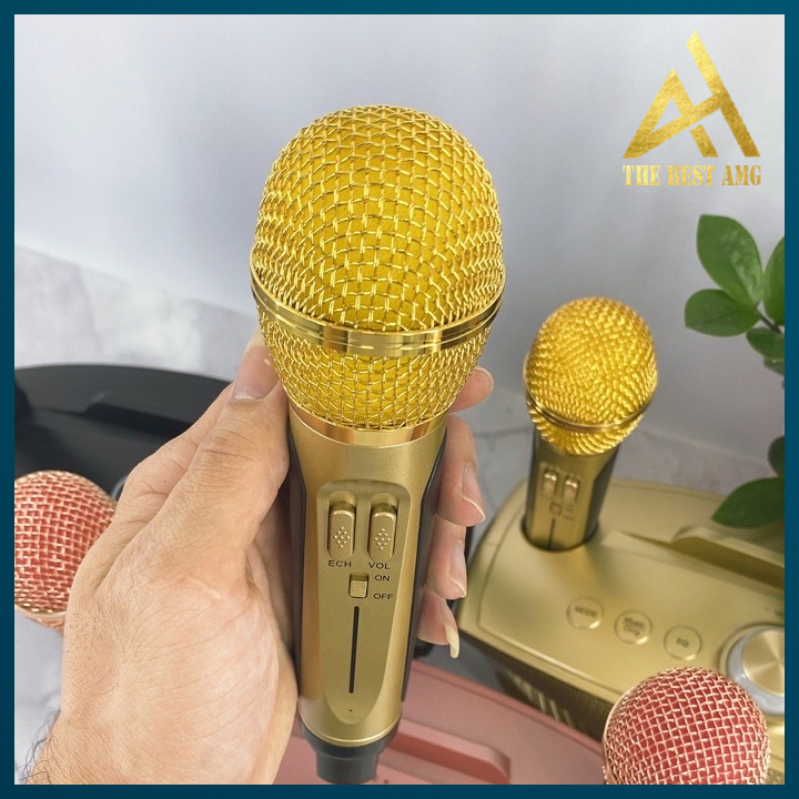 Loa Karaoke Bluetooth 2 Mic Không Dây Di Động SD-306 Mắt Mèo - Loa Nghe Nhạc Bass Cực Mạnh Thiết Kế Đẹp