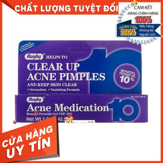 Kem Chấm Mụn Siêu Tốc RUGBY ACNE MEDICATION GEL BENZOYL PEROXIDE 10%, Sạch mụn, Hết mụn sau 1 tuần,CANADA
