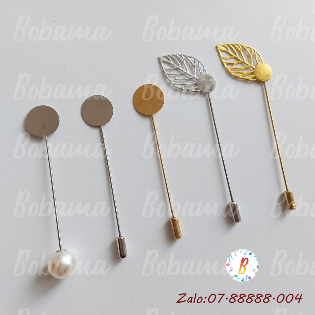 Phôi Trâm cài , ghim cài các loại làm đồ handmade