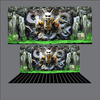 TRANH 3D DÁN HỒ CÁ RỒNG_TRANH LƯNG