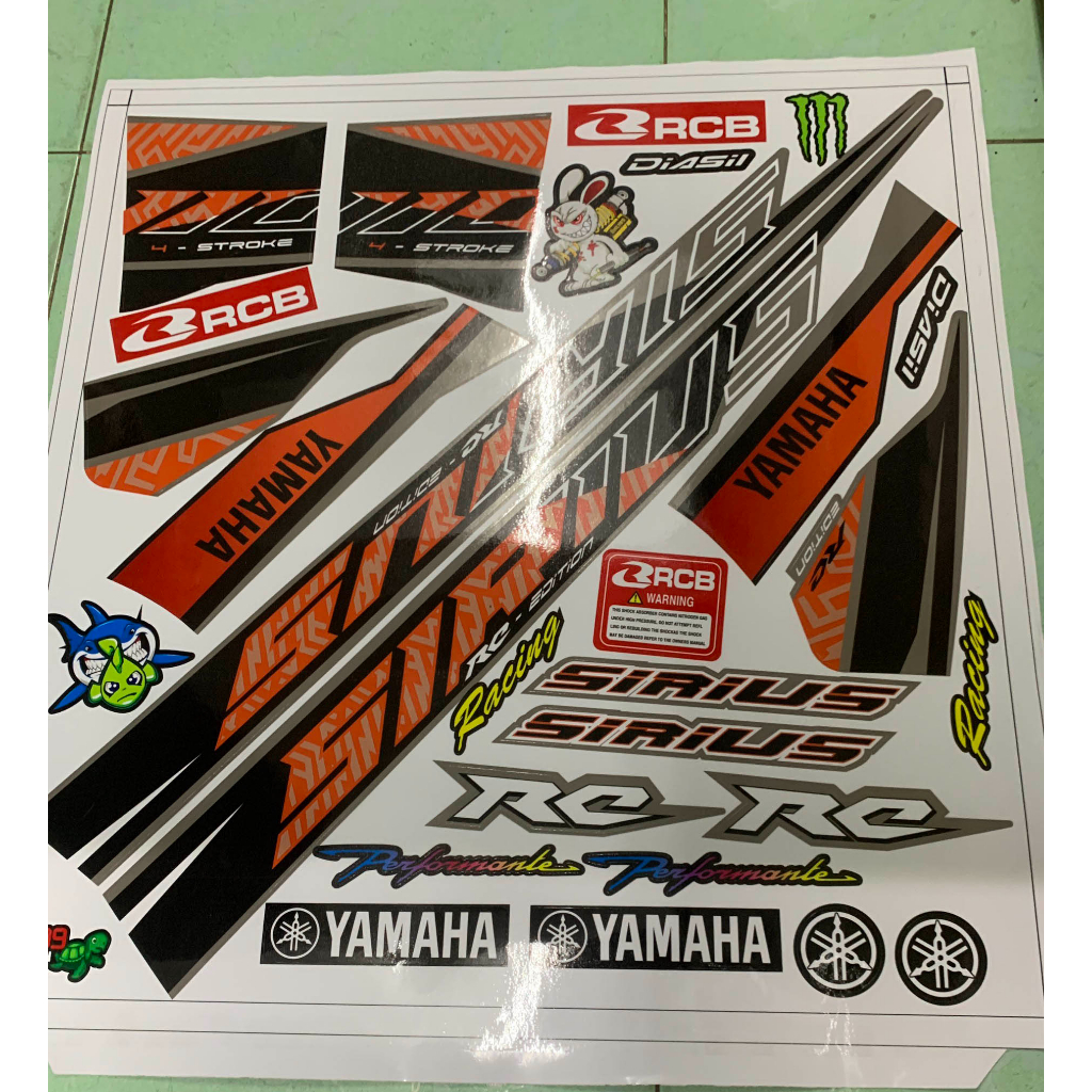 Tem sirius 110 xám cam đen 2020