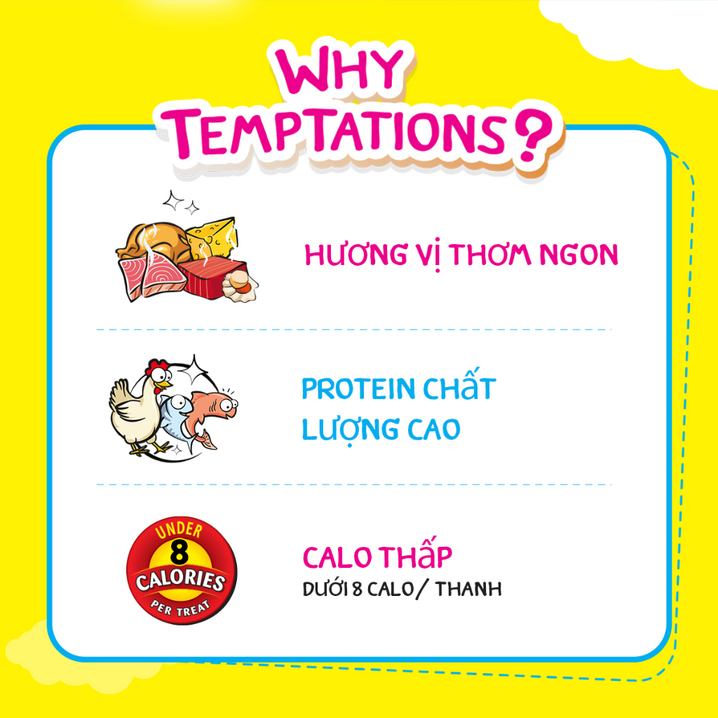 TEMPTATIONS Sốt thưởng - Creamy Purrrr-ée cho mèo lớn vị cá hồi và phô mai 48g