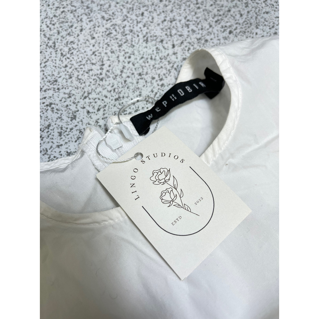 V1634 Váy dáng dài WEPHOBIA hàng hiệu chính hãng thời trang nữ màu trắng size M secondhand thanh lý ký gửi