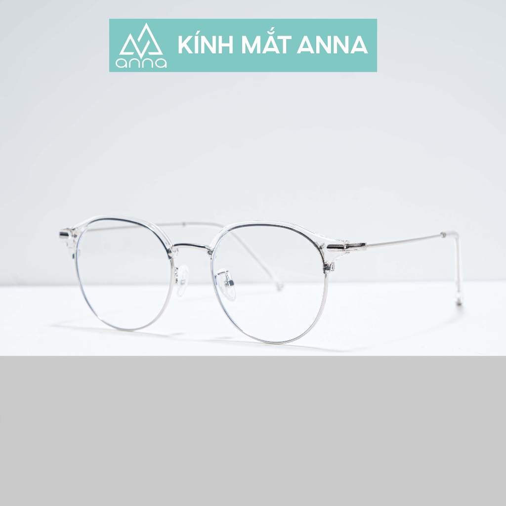 Gọng kính mắt thời trang ANNA nam nữ dáng tròn chất liệu kim loại cao cấp 400CN014
