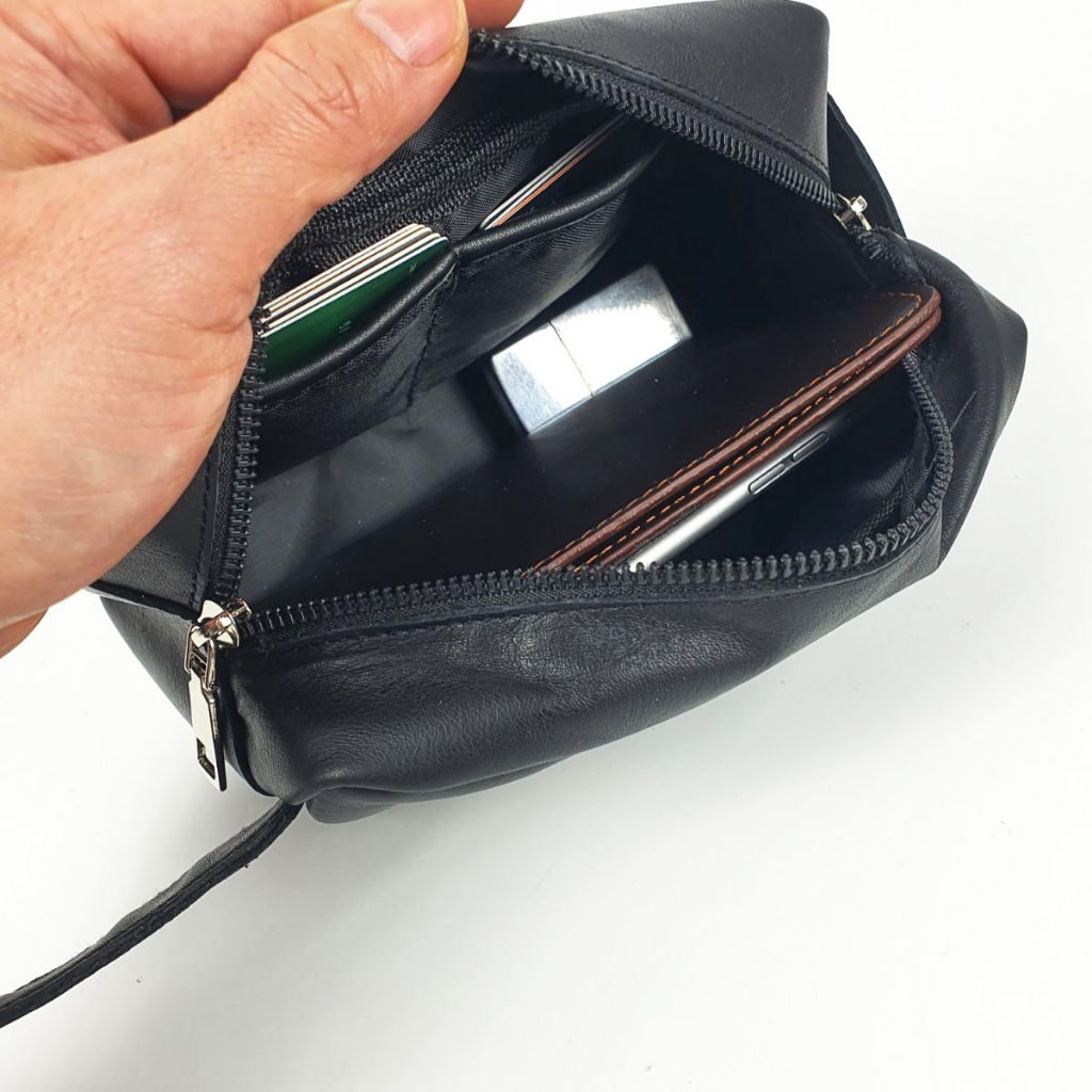 Clutch nam da thật, Túi golf nam da bò thật CL146VB  - 100% da thật, BH 3 năm