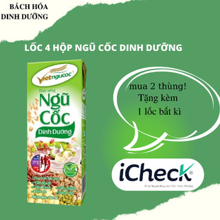 Hộp sữa ngũ cốc dinh dưỡng việt ngũ cốc uống liền 180ml