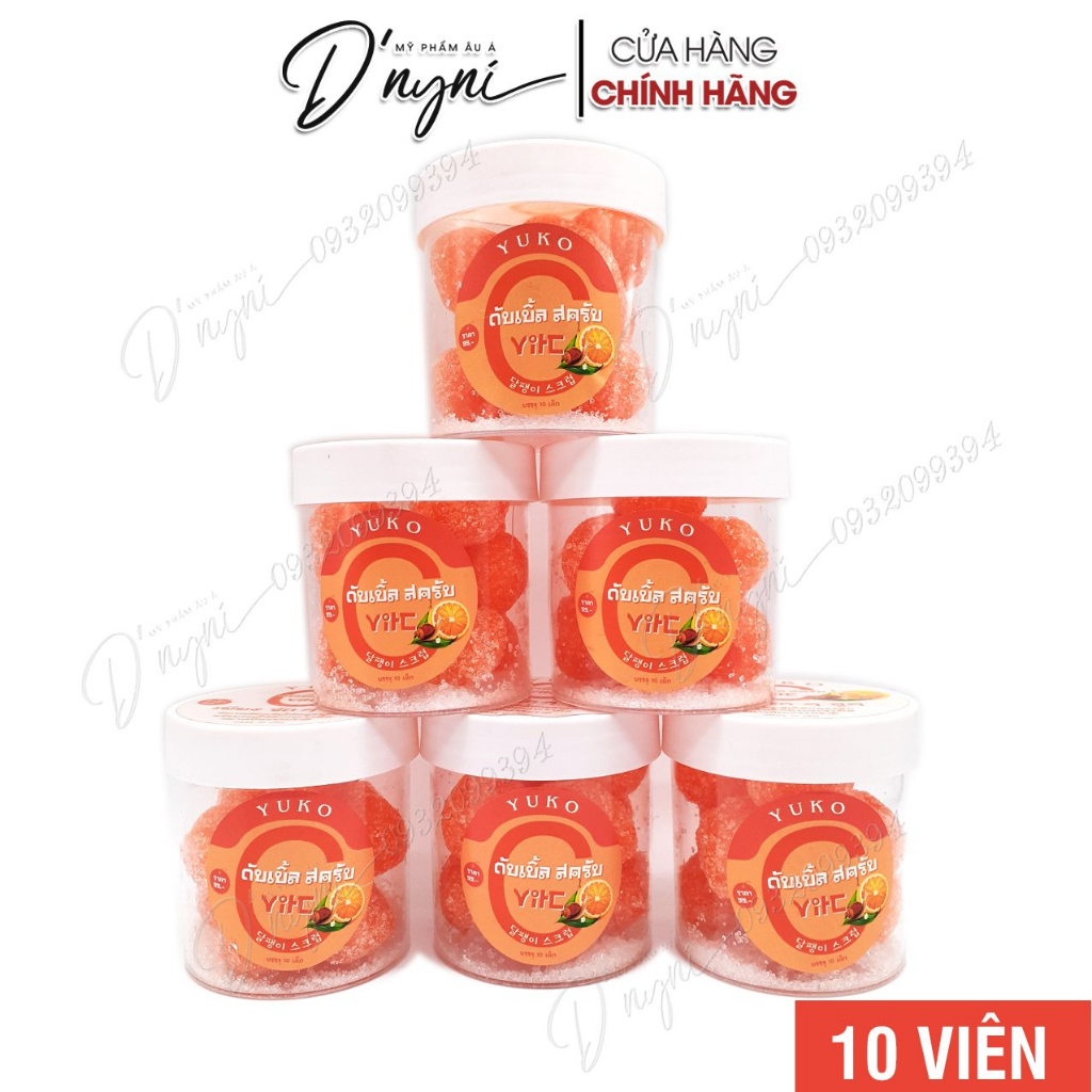 Viên Kẹo Tẩy Tế Bào Chết Trắng Da Vitamin C Yuko Thái Lan