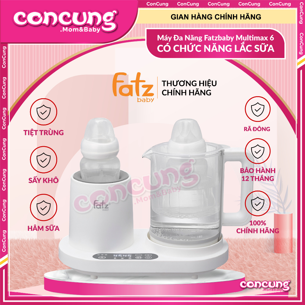Máy Pha Sữa Và Hâm Nước Pha Sữa Đa Năng Fatzbaby Multimax 6 - FB9570SJ - CÓ CHỨC NĂNG LẮC SỮA